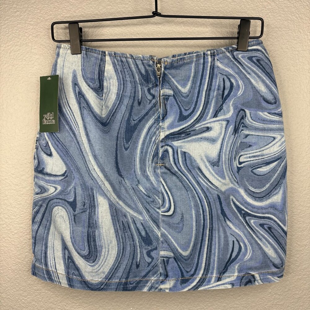 Wild Fable Watercolor Mini Skirt Stretchy - Picture 3 of 7